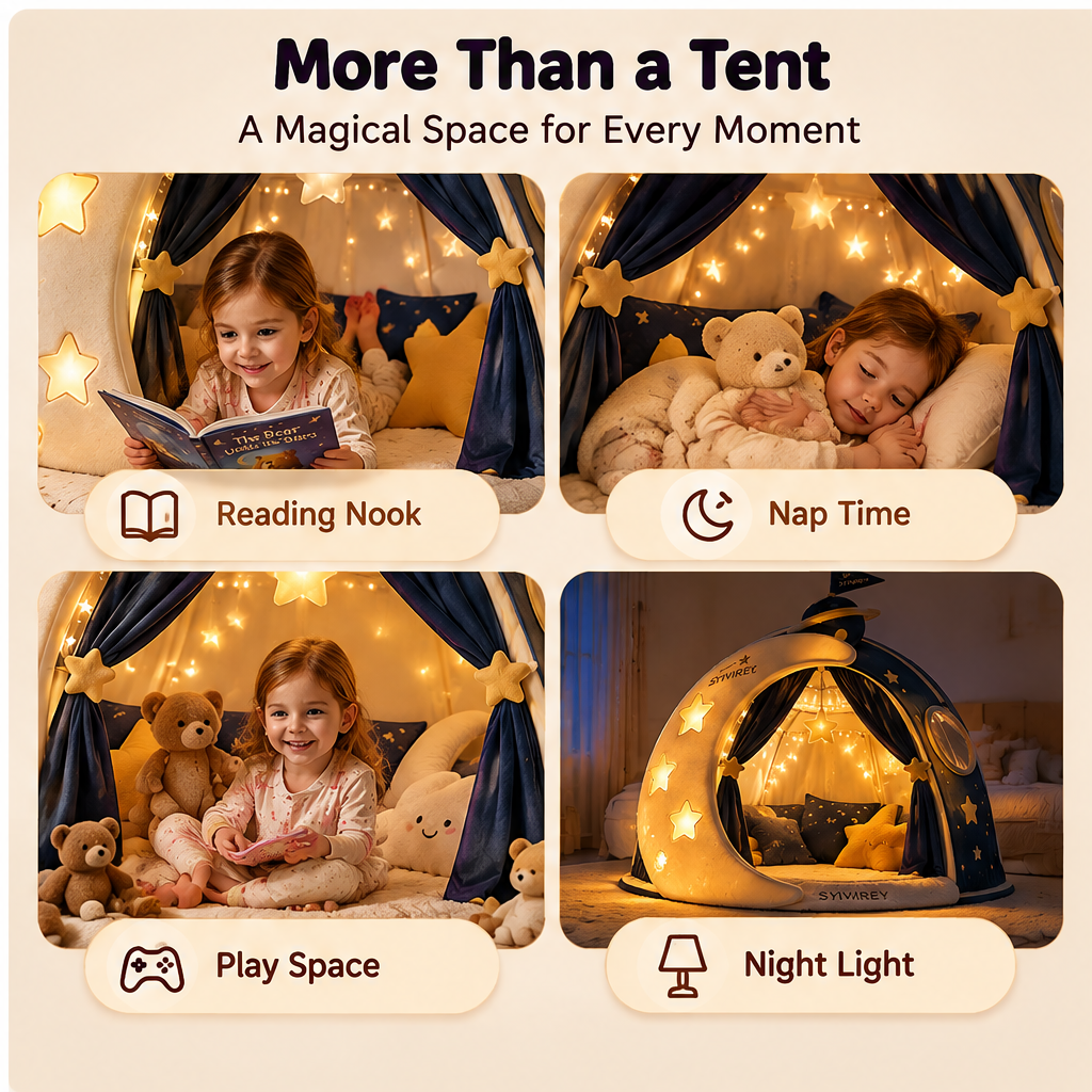 🍅SYIVIREY® Moonlight Galaxy Kids Play Tent