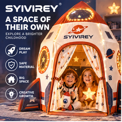 🍌SYIVIREY® SpaceExplorer Rocket Kids Play Tent