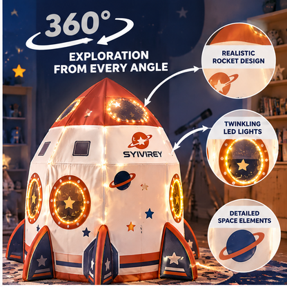 🍌SYIVIREY® SpaceExplorer Rocket Kids Play Tent