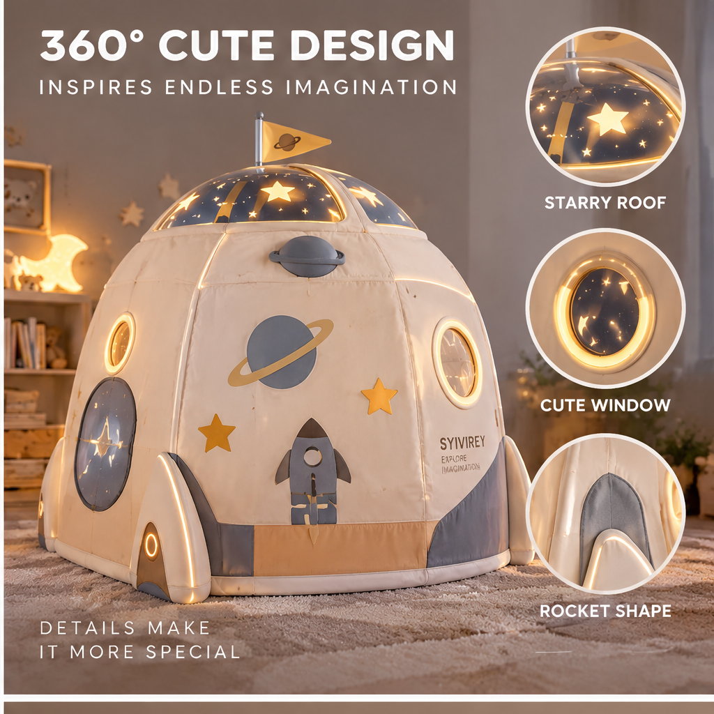 🥑SYIVIREY® StarrySpace Galaxy Kids Play Tent