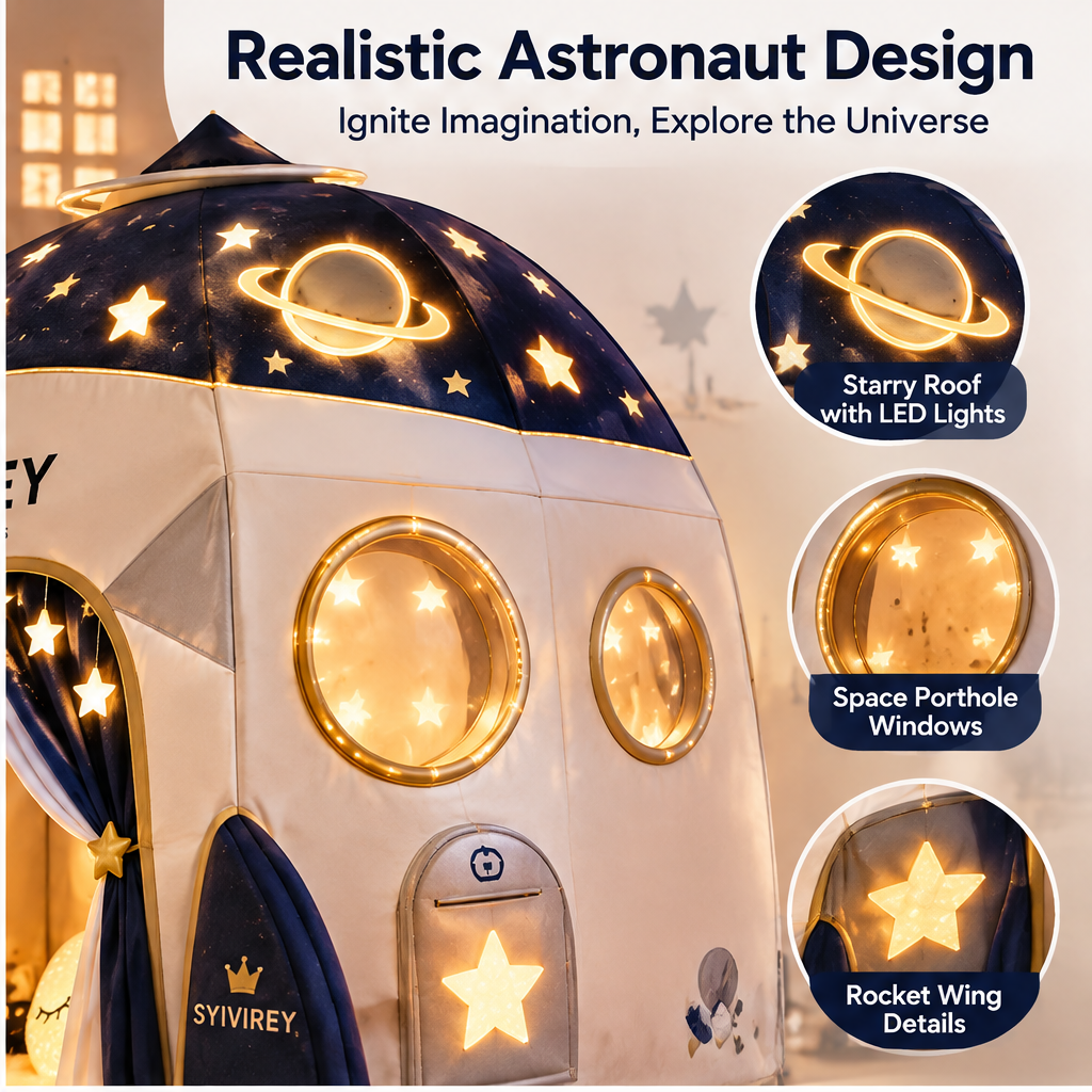 🍑SYIVIREY® StarVoyage Astronaut Galaxy Kids Play Tent