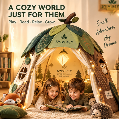 🍎SYIVIREY® Woodland Treehouse Kids Play Tent