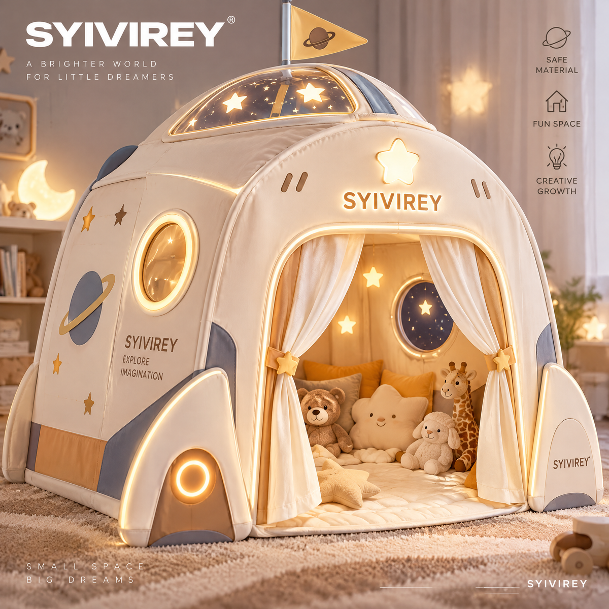 🥑SYIVIREY® StarrySpace Galaxy Kids Play Tent