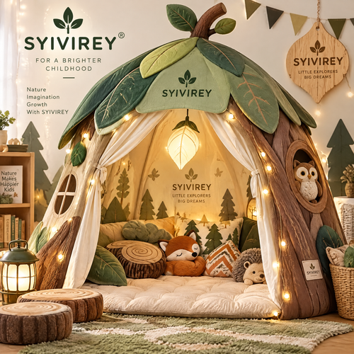 🍎SYIVIREY® Woodland Treehouse Kids Play Tent