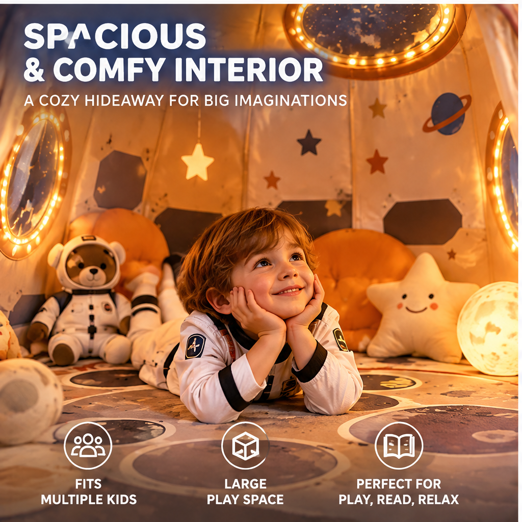 🍌SYIVIREY® SpaceExplorer Rocket Kids Play Tent